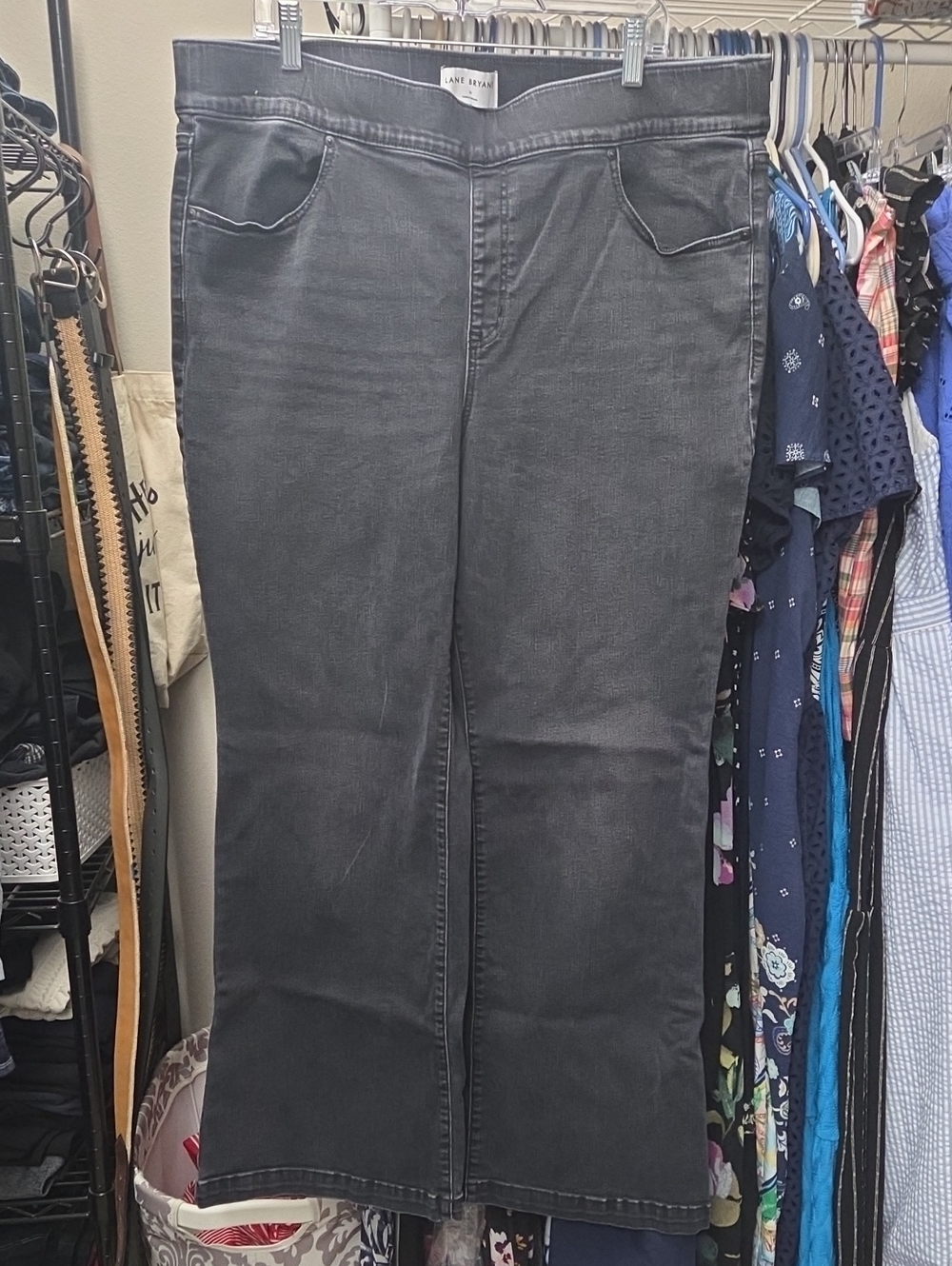 Lane Bryant Charcoal Black Straight Leg Jeans